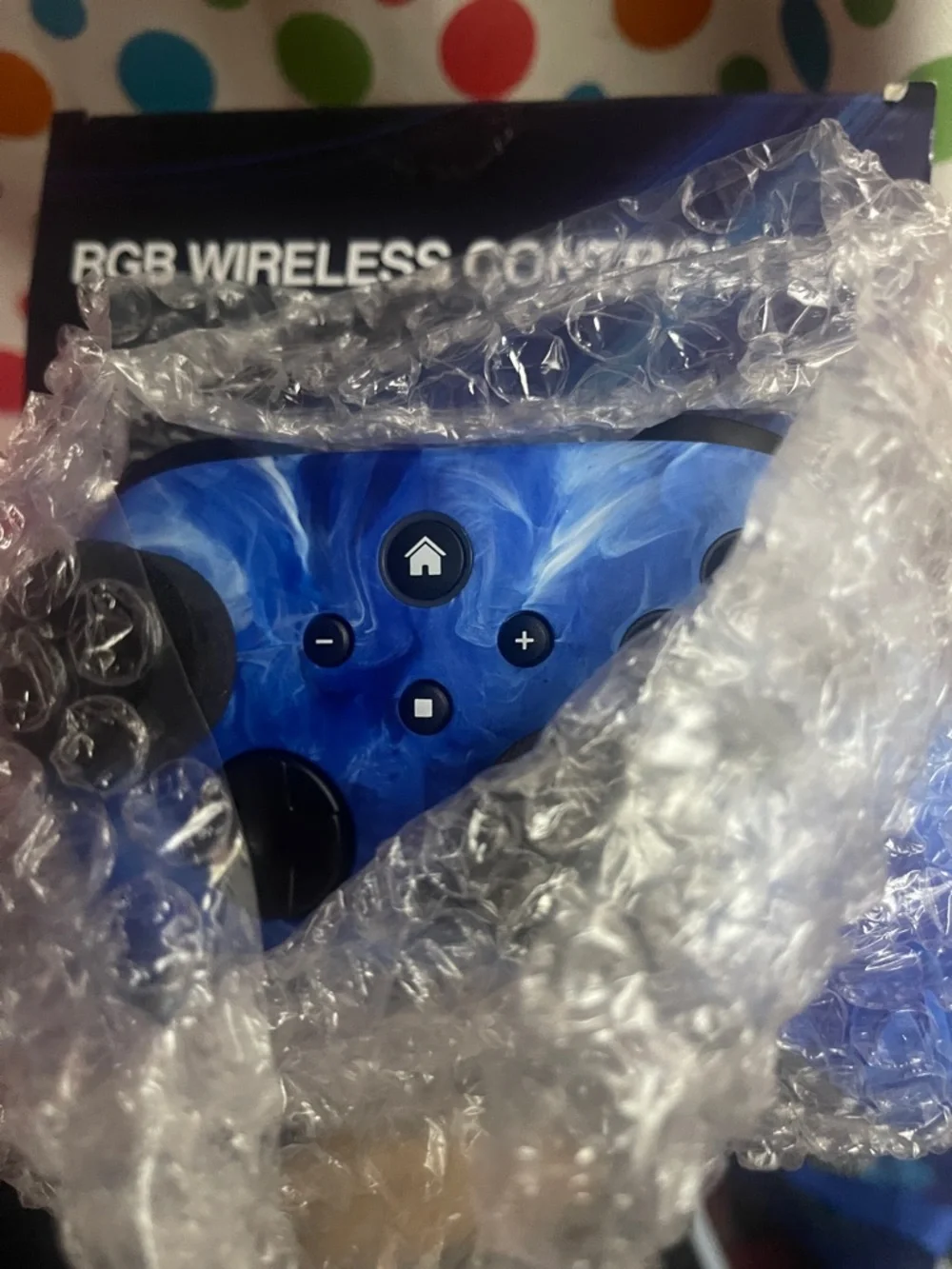 RGB Light Gaming Controller Box - Blue